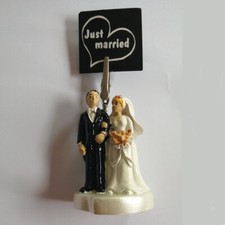 Porta Carte Porta Foto Sposi Sposa Sposo Segnaposto Matrimonio Bianco