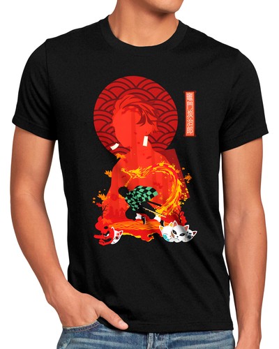 Shirt uomo tanjiro blackout - t-shirt,