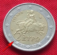 Moneta euro grecia 2002 con - euro,