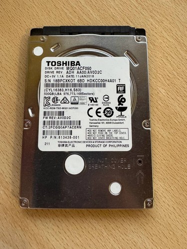 Toshiba 500gb sata iii - 2,5",