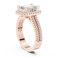 Anello con diamanti coltivati