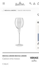 calici di vino Versace rosen thal medusa lumiere