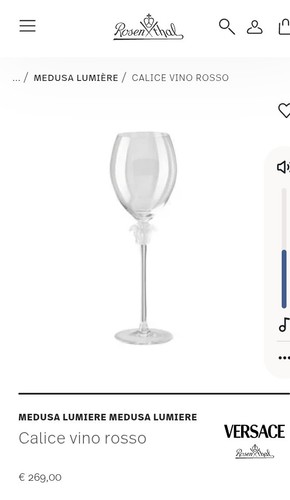 Calici vino versace rosen - calici,