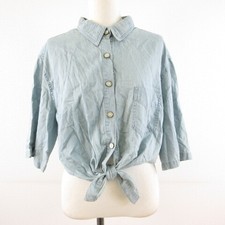 Camicia blusa donna JB ragazza blu taglia 2M manica corta mai usata