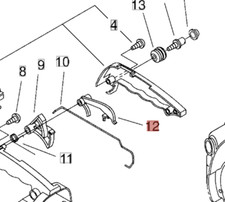 LEVA ACCELERATORE PER MOTOSEGA 320 TS SHINDAIWA