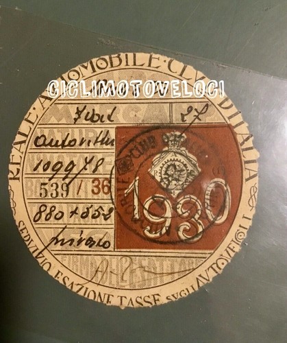 Bollo raci 1930 - bollo, di