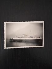 1948 NAVE VULCANIA A GENOVA FOTOGRAFIA FOTO ANNI 40 VINTAGE EPOCA