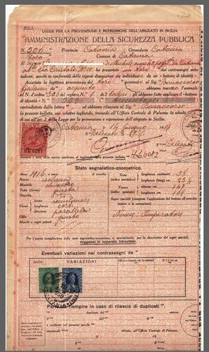 Gf0345 documenti rara scheda - documenti:,