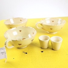 set di 3 tazze e 2 bicchierini