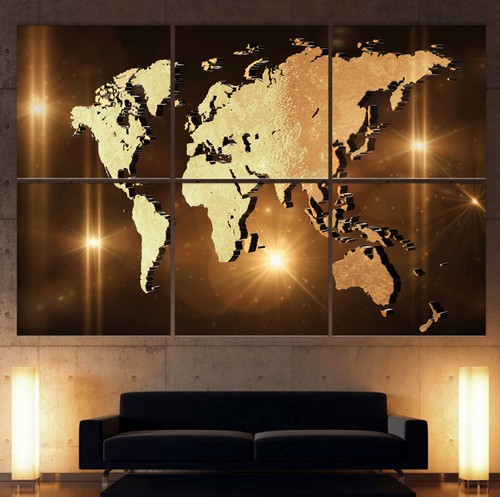 Mappa del mondo quadro - del,