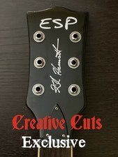 Kirk Hammett ESP Custom Shop KH-3 chitarra headstock vinile decalcomania in BIANCO  