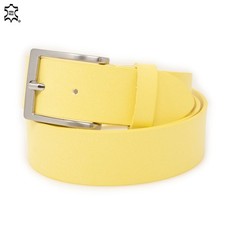 Cintura uomo pelle gialla