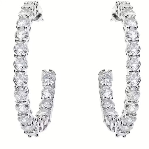 Orecchini donna cerchio silver - orecchini,