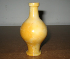 Vaso in miniatura in onice massiccio Giallo Siena - vintage da collezione