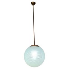 Globe Chandelier Reticello attibuited to Carlo Scarpa per Venini, Murano, 1950s