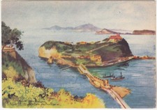 NAPOLI - NISIDA E ISOLE DA POSILLIPO - ILLUSTRATORE FRATTINI -30490-