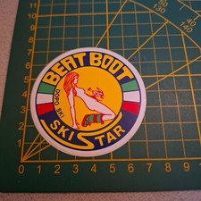 ADESIVO VINTAGE STICKER kleber beat boot dopo sci ski star