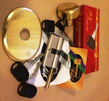 MOTTURA cilindro europeo con 4 chiavi- codice - pomolo - copribocchetta 