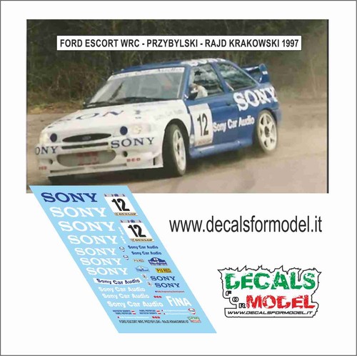 Decals ford escort wrc - decals, 1:43