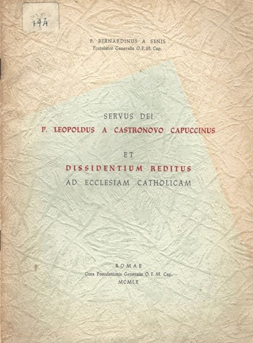 Servus dei leopoldus - dei, a