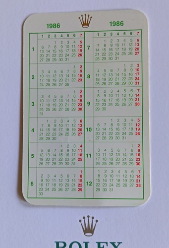 Rare genuine rolex calendar - rare,