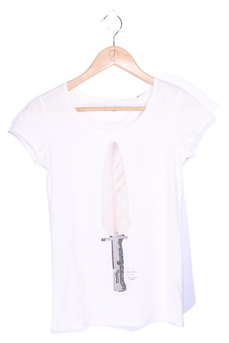 Shirt donna bianca stampa - t-shirt,