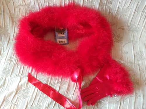 Red marabou piume - red,