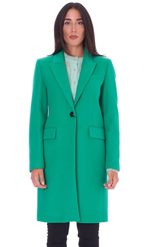 Cappotto lungo twinset verde - twinset,