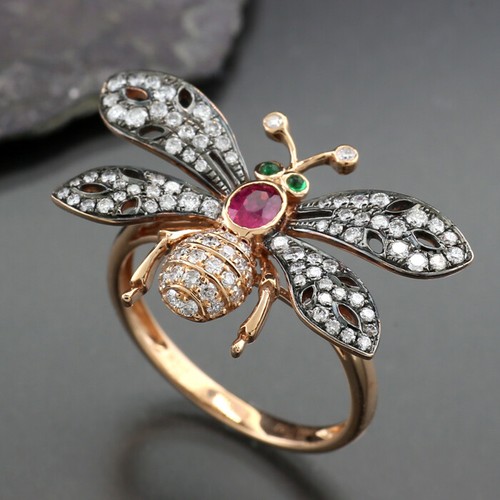 Anello biene roségold 750 - biene,