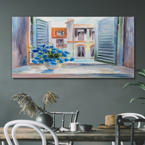 Quadro olio fiori - , stampa