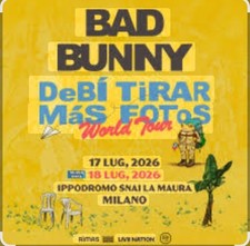 Bad Bunny - 2x Ticket - GOLD CIRCLE - 17/07/2026 Milano Ippodromo SNAI