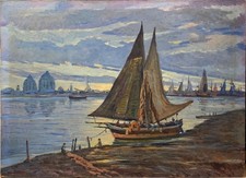 Olio su faesite di scuola