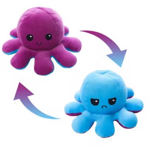 Peluche reversibile polpo