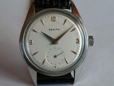 ZENITH-ANNI 50-MANUALE-CALIBRO 40-CASSA A VITE-TUTTO ACCIAIO-FIRMATO-RARISSIMO