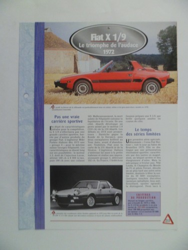 Carte fiche auto fiat 9 - carte, /