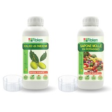 Olio di Neem solubile 1L + Sapone molle di potassio 1L - kit