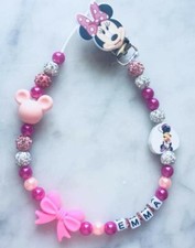 Catenella portaciuccio/succhiotto personalizzata con nome BAMBINO ciucci MAM NUK