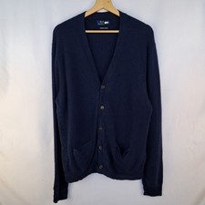 Cardigan Polo Ralph Lauren in puro cashmere colore blu taglia L da uomo