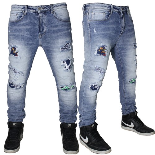 Jeans uomo strappati denim - jeans,