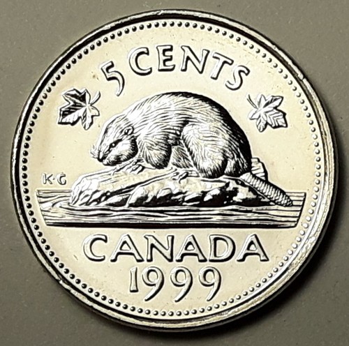1999 canada five cent nickel - cent,
