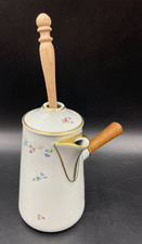 CIOCCOLATIERA CIOCCOLATO PORCELLANA CASTEL LIMOGES FIORI ORO