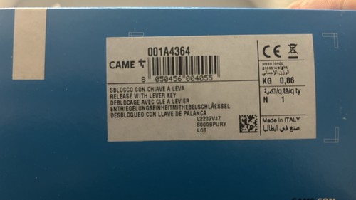 Came 001a4364 sblocco - came,