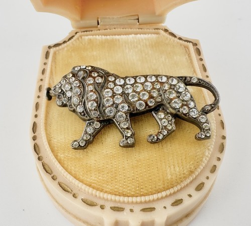 Antico leone bianco strass