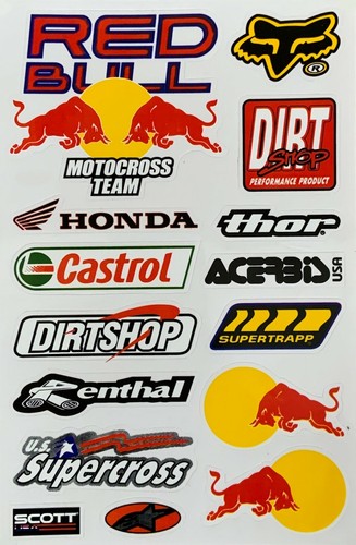 Red bull adesivi misti - red,