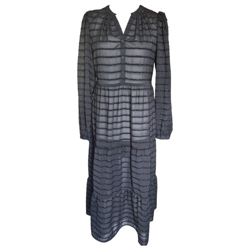 Abito midi nero glitter - abito,