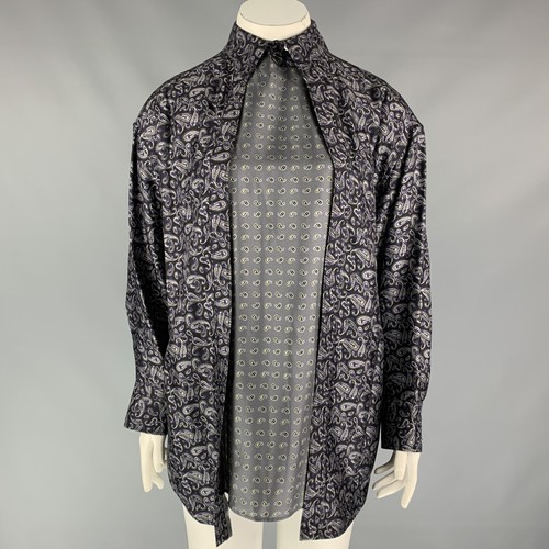 Camicia seta strati - seta, navy