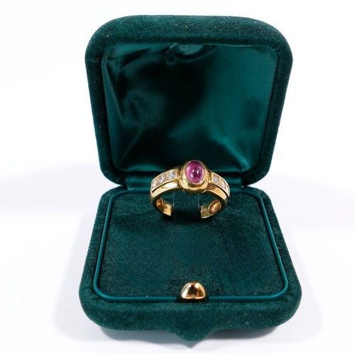 Anello oro 750 tormalina - , ct