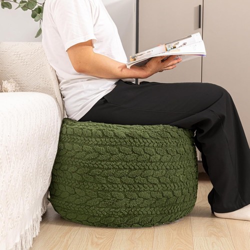 Round pouf ottoman 20 - ottoman, x