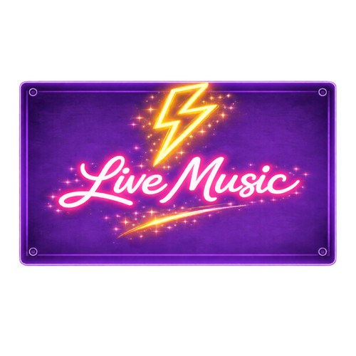 Targa latta neon - neon, musica