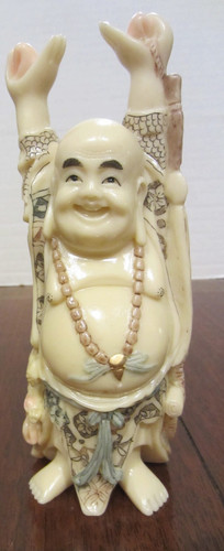Buddha happy with engraved - with, and